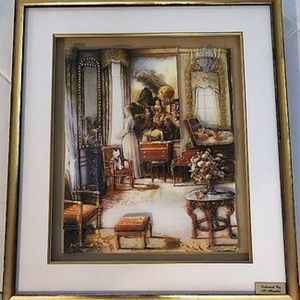 Girl Peering Out Parlor Window in 3D